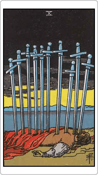 Ten of Swords (10 ดาบ)