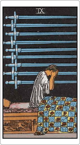 Nine of Swords (9 ดาบ)