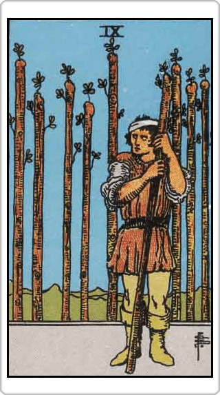 Nine of Wands (9 ไม้)